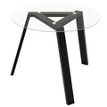 Mesa de comedor redonda de cristal Costway 36 para 4 personas con cristal templado - Ver detalles