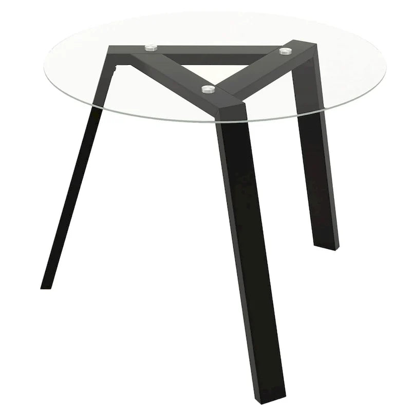 Mesa de comedor redonda de cristal Costway 36 para 4 personas con cristal templado - Ver detalles