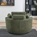 Sillón redondo giratorio grande con otomana de almacenamiento Moon