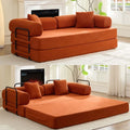 Sofá cama convertible extraíble Mixoy con reposabrazos móvil, sofá colchón plegable, sofá cama de suelo extraíble y lavable