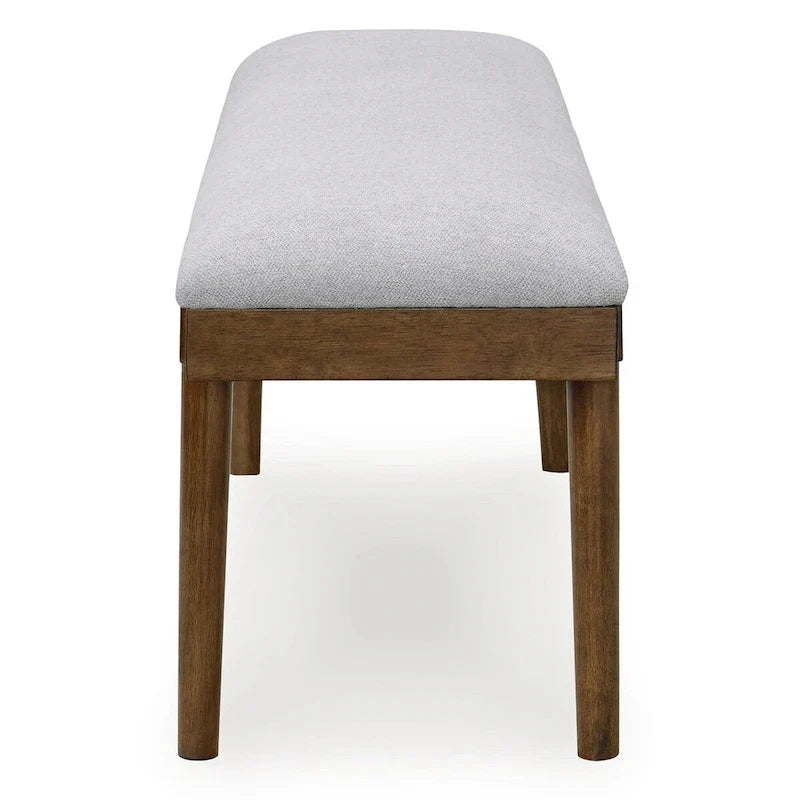 Signature Design by Ashley Lyncott Gris/Marrón Banco de Comedor Tapizado de 59 pulgadas - 59.25 An. x 15.13 Prof. x 19.75 Al.