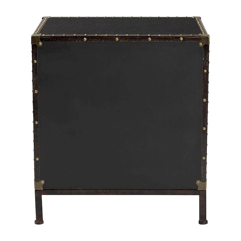 Baúl de mesa auxiliar de lona vintage Laura