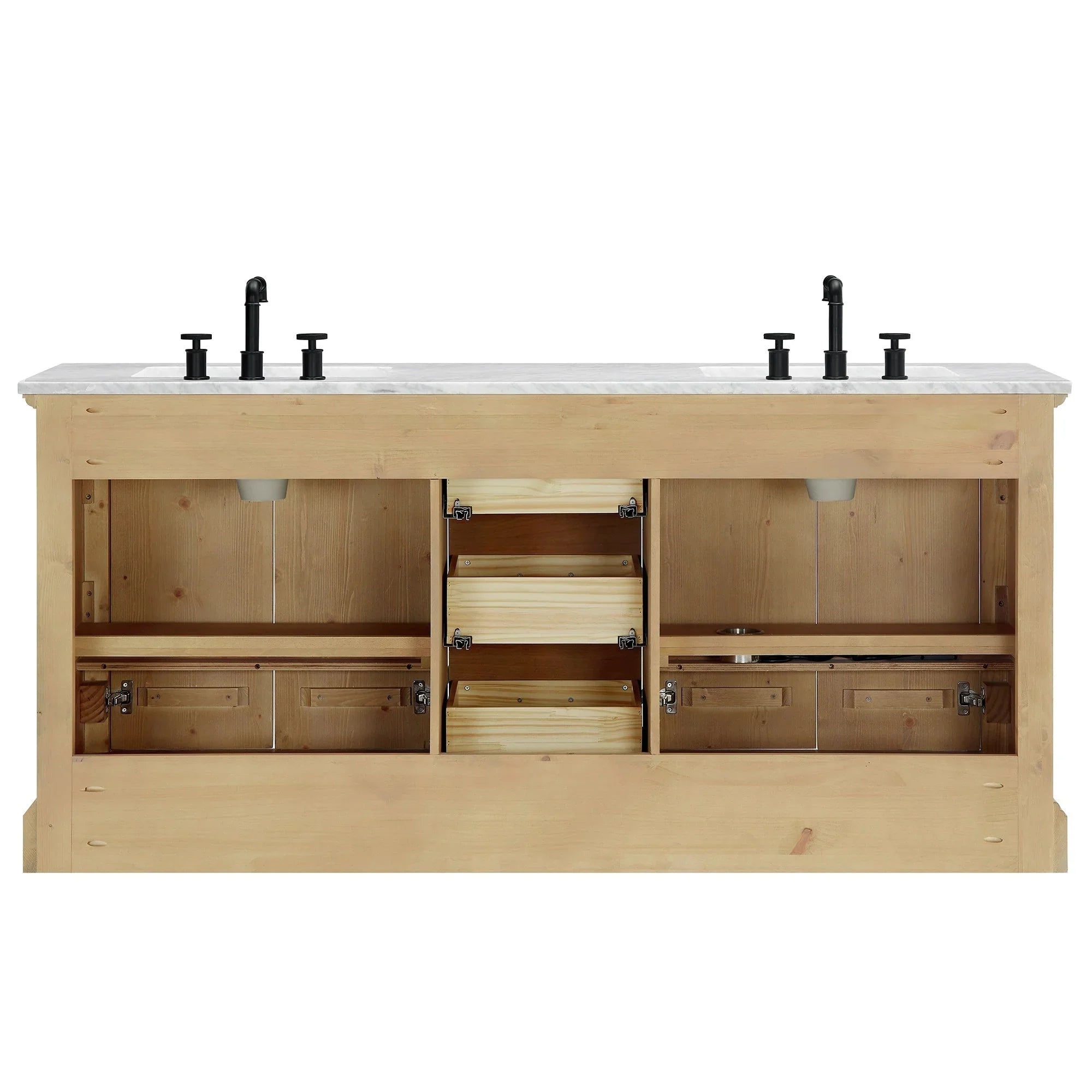 Mueble de baño Hervas con encimera de mármol natural sin espejo