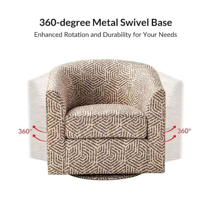 Sillón tapizado moderno Cuenca con base giratoria