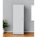 HomeRoots Alacena o armario de almacenamiento de madera blanca de 47" - 16.9" X 47.4" X 12.3"