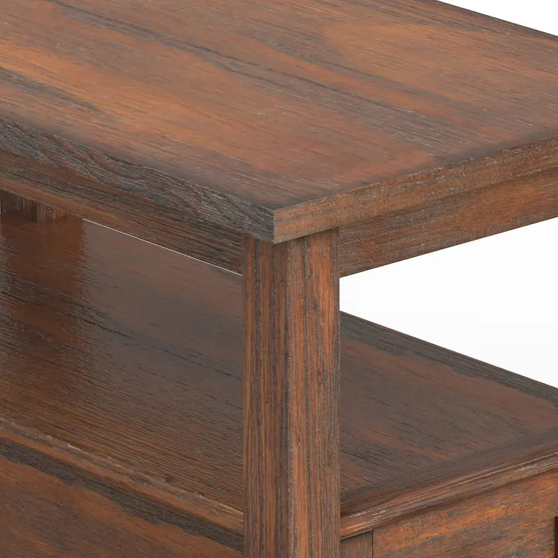 WYNDENHALL Norfolk Mesa auxiliar estrecha rectangular de madera maciza, estilo de transición, 14 pulgadas de ancho - 14 pulgadas de ancho