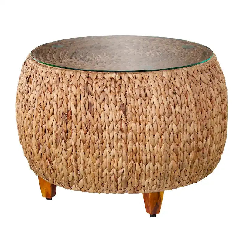 Mesa de centro redonda de jacinto de agua Terraza de SEI Furniture