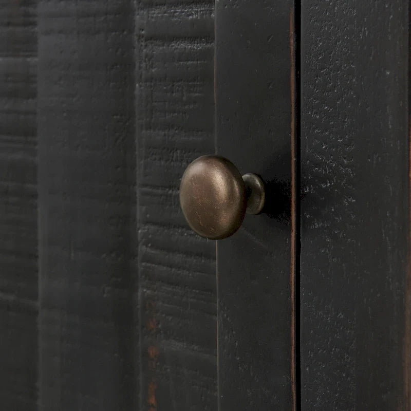 Mesa auxiliar Monterey de madera maciza con tomas de corriente ocultas