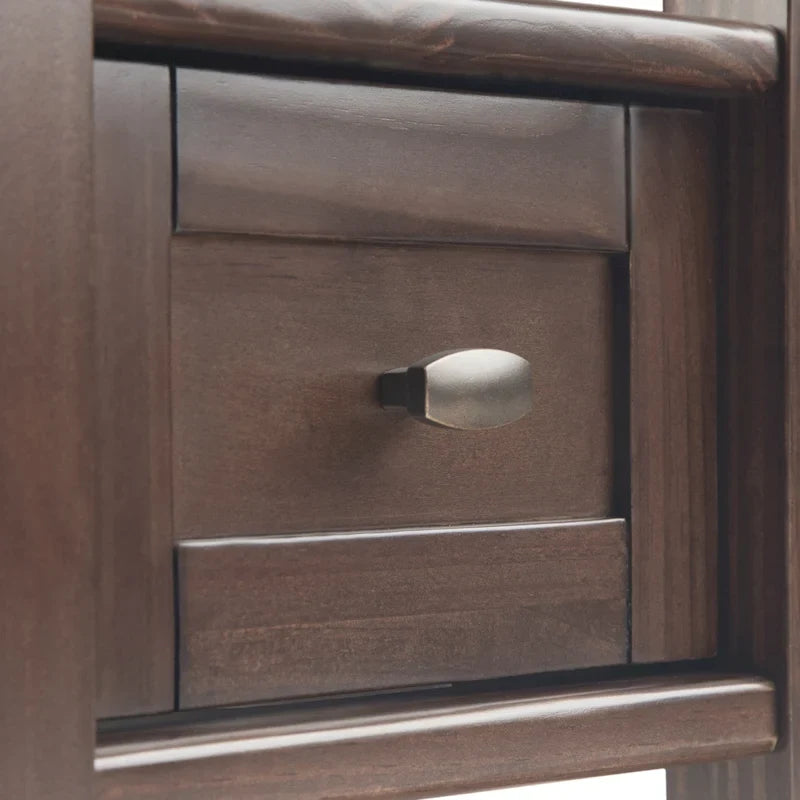 WYNDENHALL Norfolk Mesa auxiliar estrecha rectangular de madera maciza, estilo de transición, 14 pulgadas de ancho - 14 pulgadas de ancho