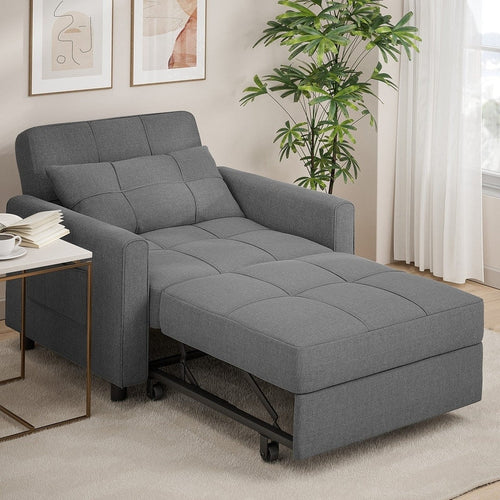 Sofá cama ajustable 3 en 1, sofá silla extraíble, cama plegable convertible para sala de estar