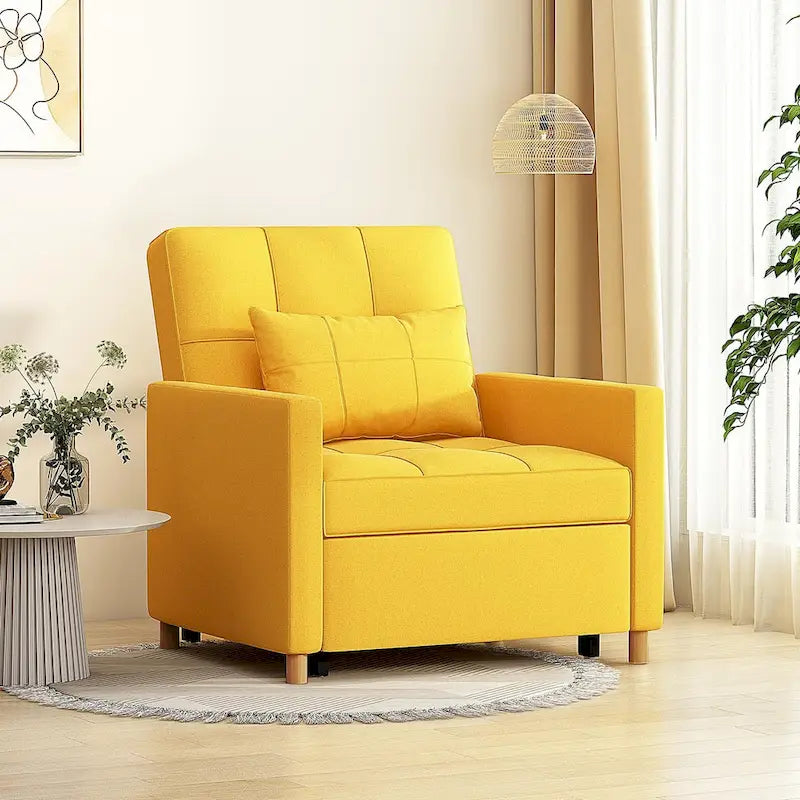 Sofá cama individual 3 en 1 AECOJOY con almohada y respaldo convertible