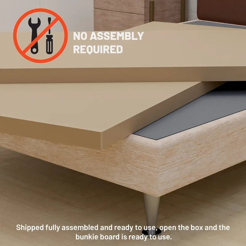 ONETAN, Base de Somier Dividida de 1.5 Pulgadas para Soporte de Colchón/Cama - Completamente Ensamblada, Comodidad y Soporte Mejorados, Gris