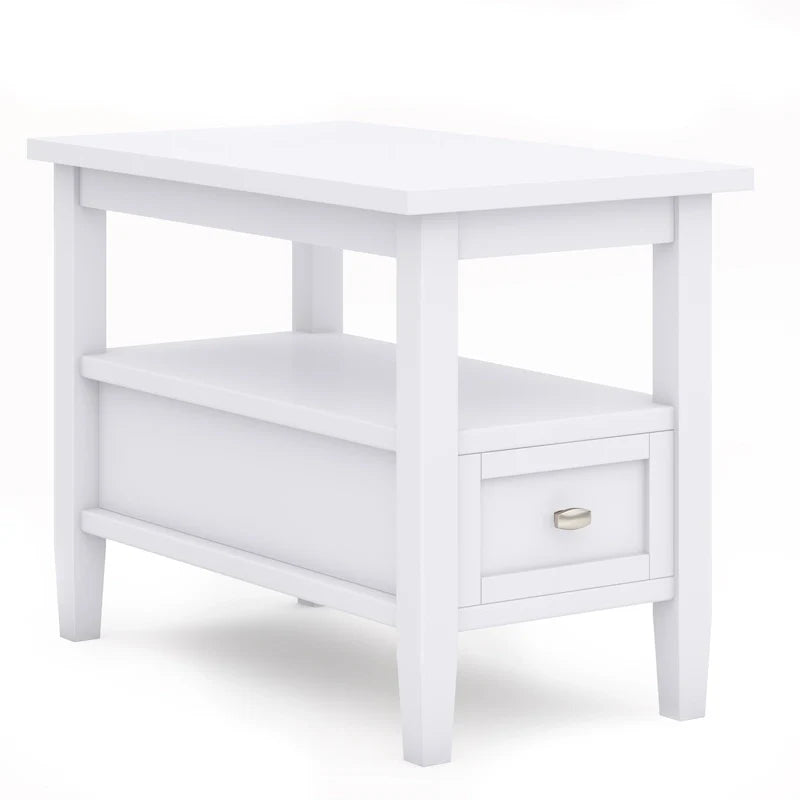 WYNDENHALL Norfolk Mesa auxiliar estrecha rectangular de madera maciza, estilo de transición, 14 pulgadas de ancho - 14 pulgadas de ancho