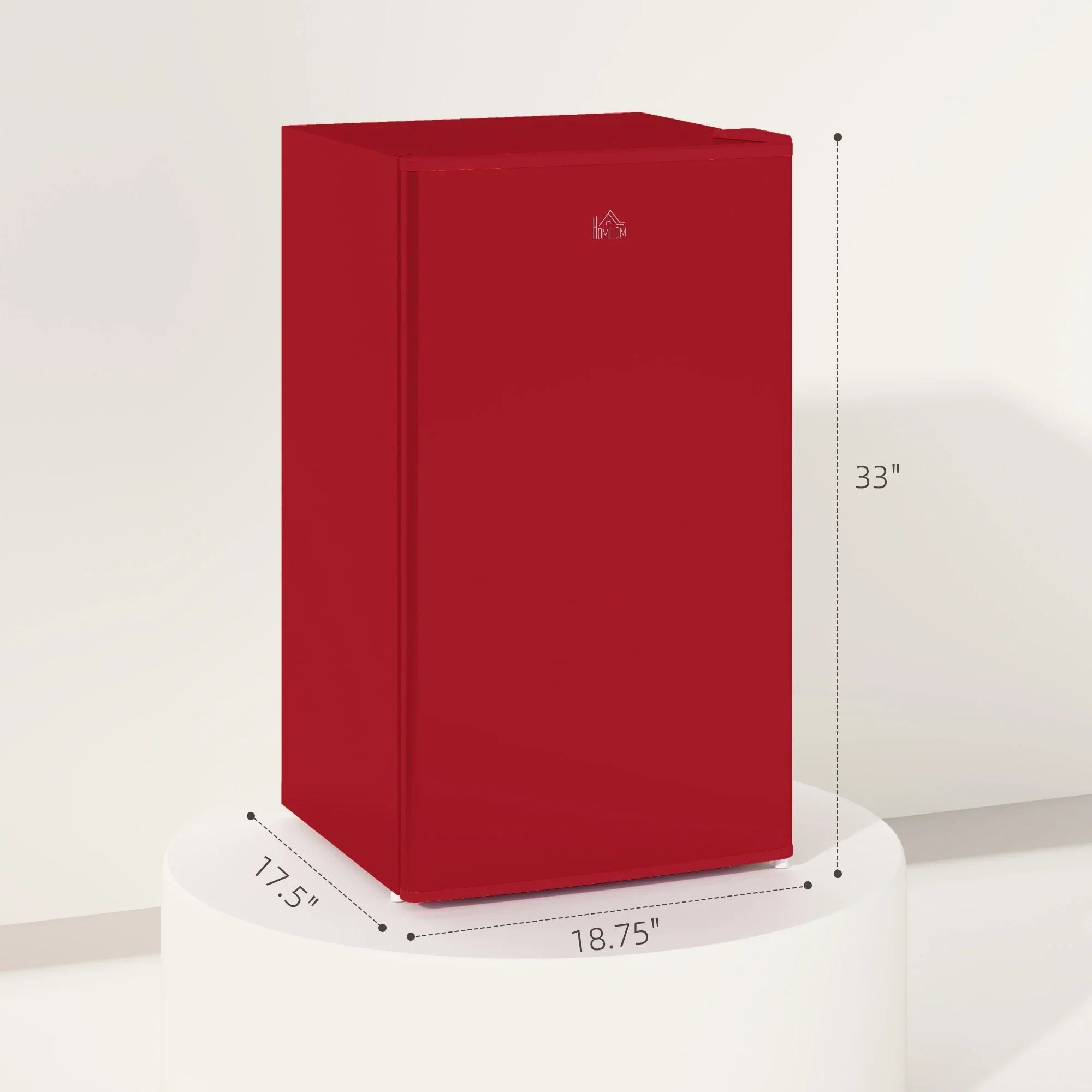 Mini Frigo da 3,2 Cu.Ft con Congelatore, Frigorifero Compatto a Porta Singola con Termostato Regolabile per Camera da Letto