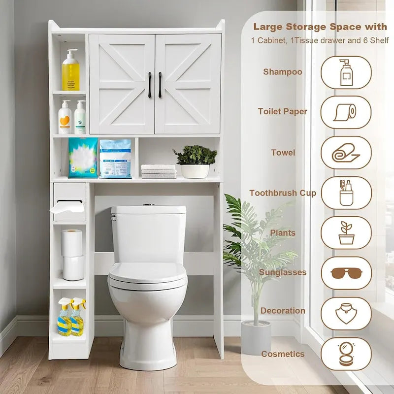 Armario de almacenamiento para colocar sobre el inodoro, estantes de almacenamiento de baño impermeables