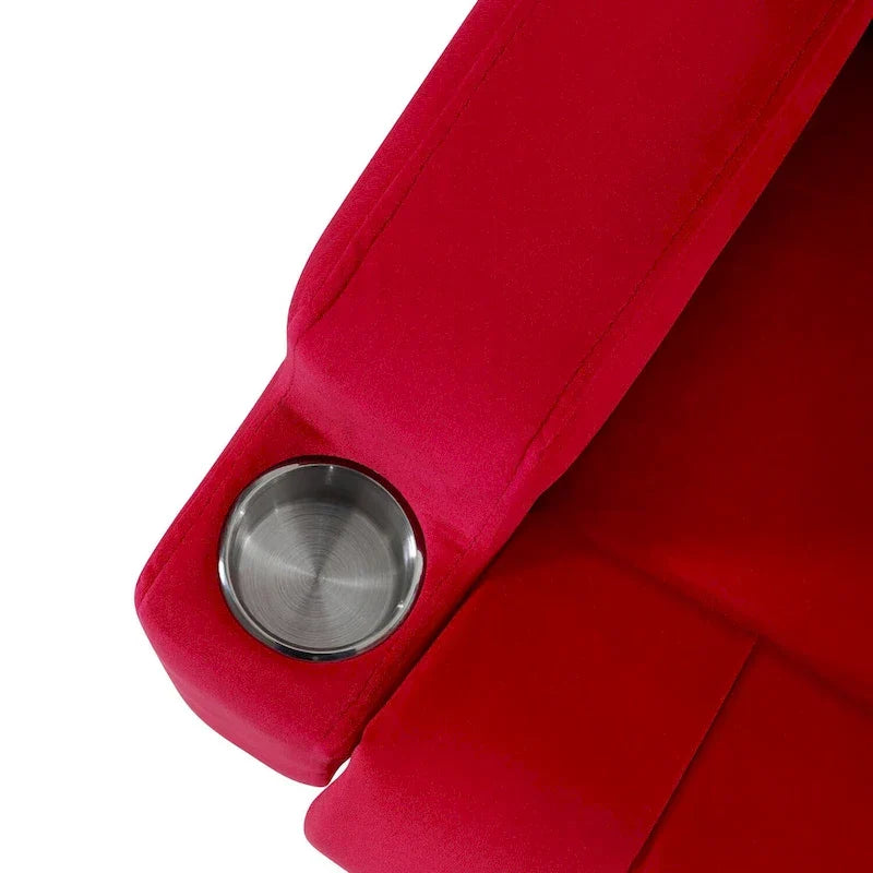 Sillón Reclinable Deluxe para Niños con Reposapiés, Reposacabezas y 2 Portavasos, Reclinable Infantil de Microfibra para Mayores de 3 Años