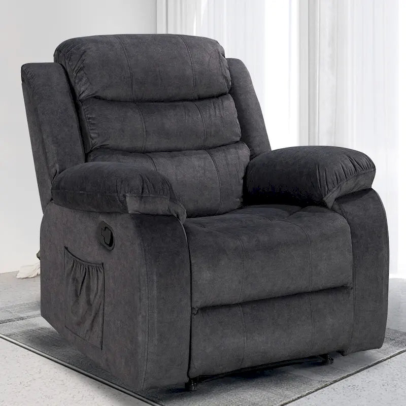 Sillón reclinable suave con función de masaje y calor