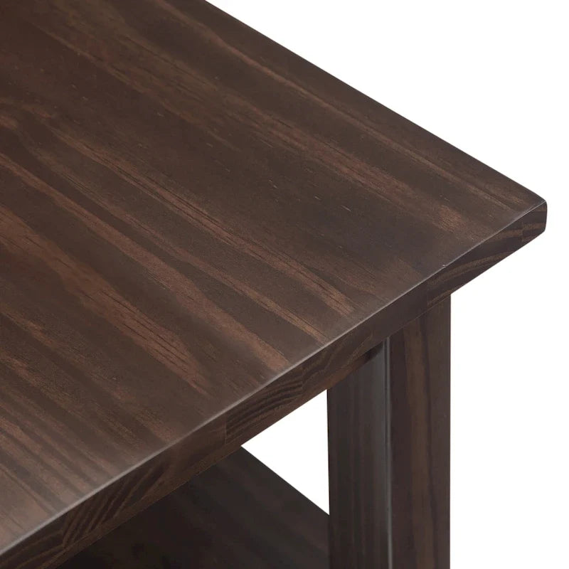 WYNDENHALL Norfolk Mesa auxiliar estrecha rectangular de madera maciza, estilo de transición, 14 pulgadas de ancho - 14 pulgadas de ancho