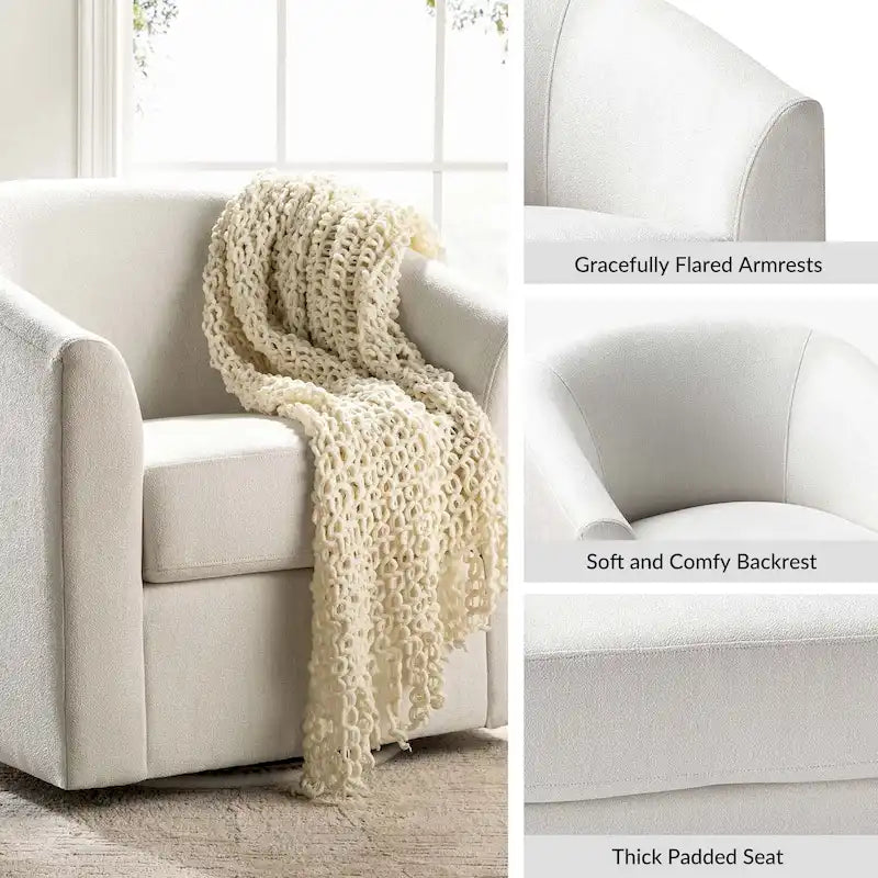 Sillón tapizado moderno Cuenca con base giratoria