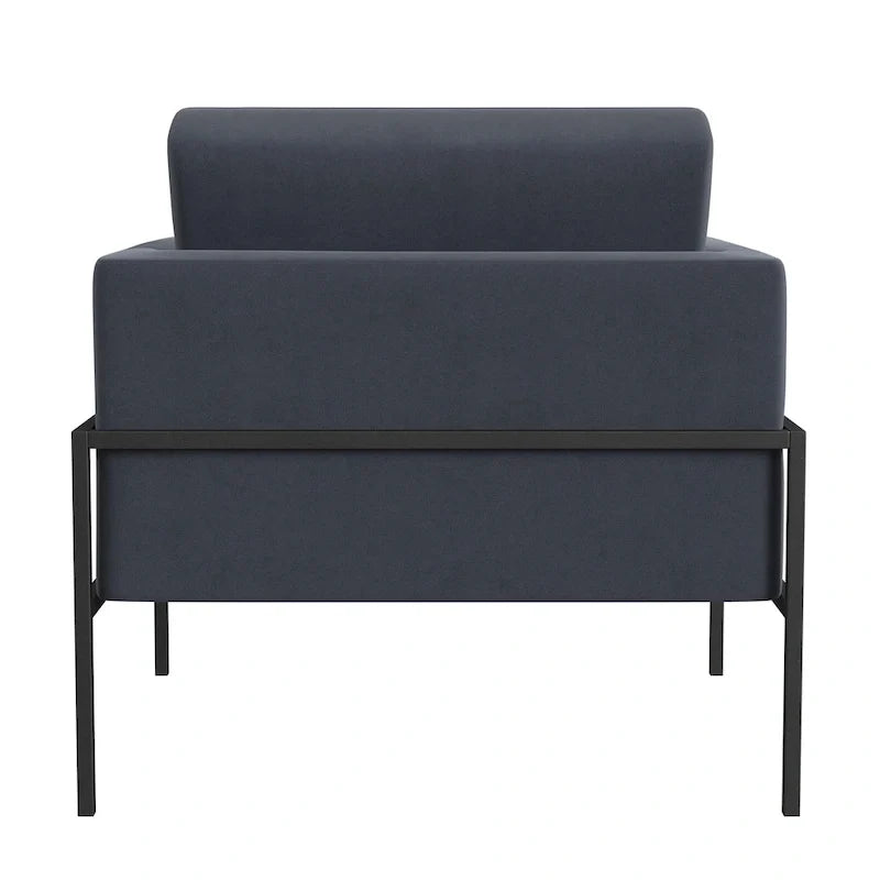Sillón tapizado moderno HomePop con estructura de metal