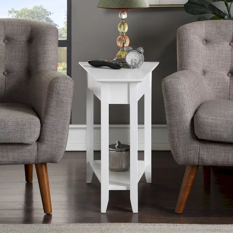 Mesa auxiliar en cuña American Heritage con estante de Convenience Concepts