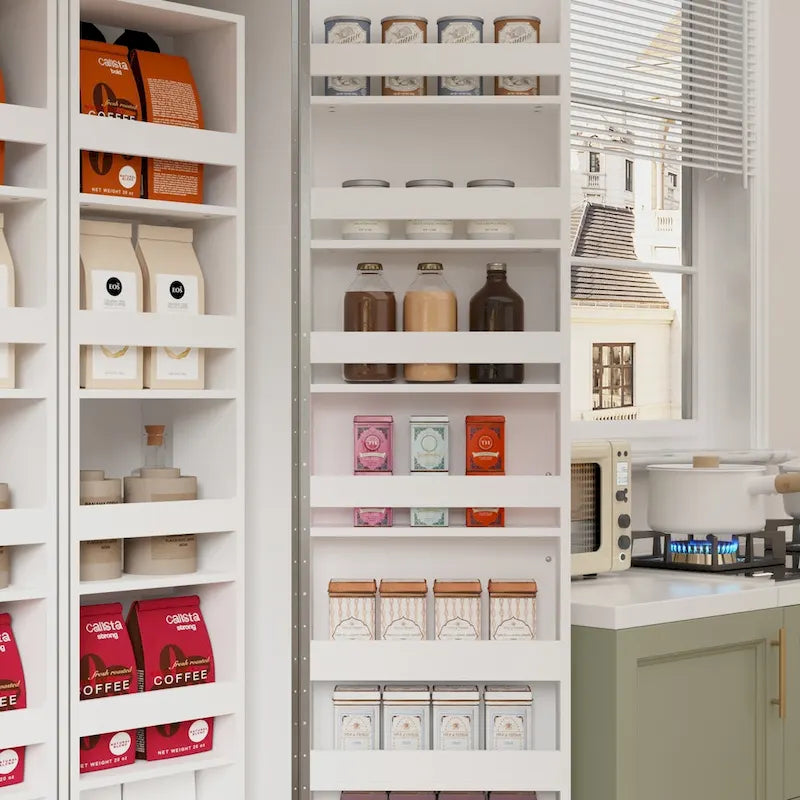 Organizador de cocina versátil: Armario compacto de 31.5" con almacenamiento inteligente