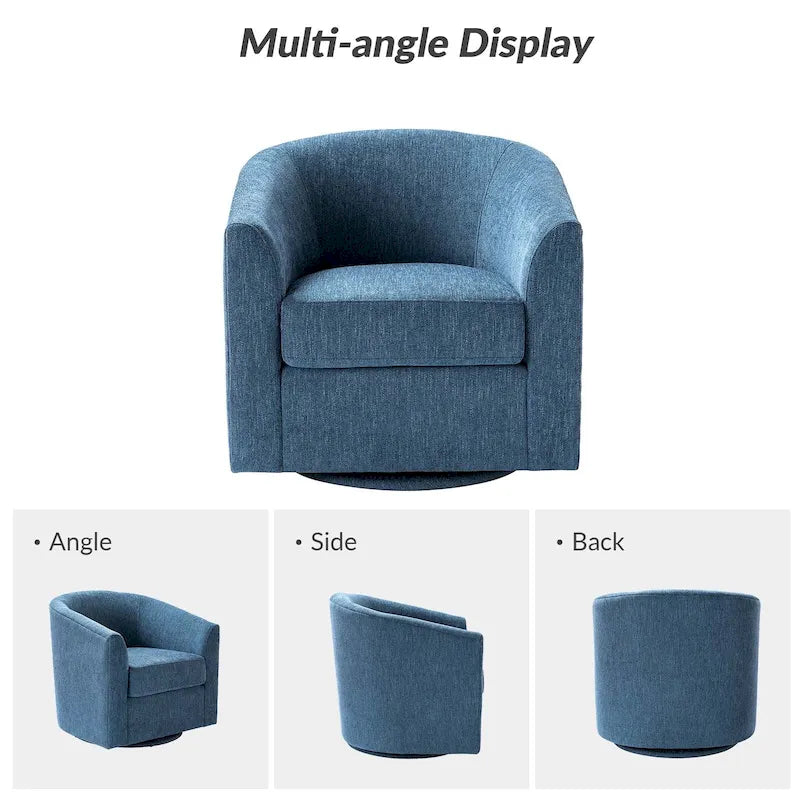 Sillón tapizado moderno Cuenca con base giratoria