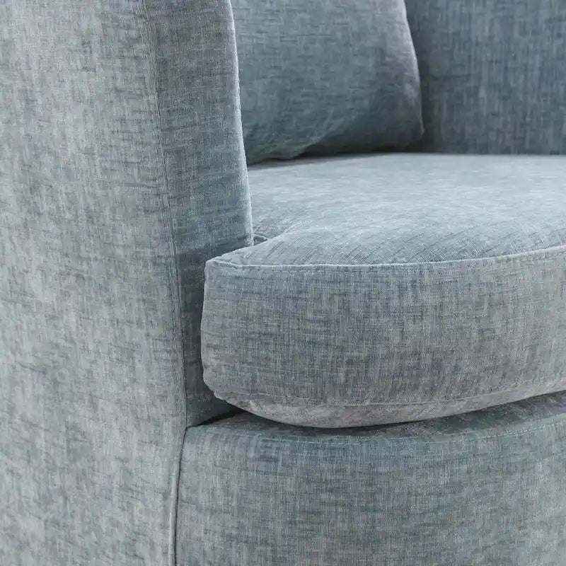 Juego de sillones giratorios tapizados en chenilla moderna, juego de sillones giratorios modernos para sala de estar