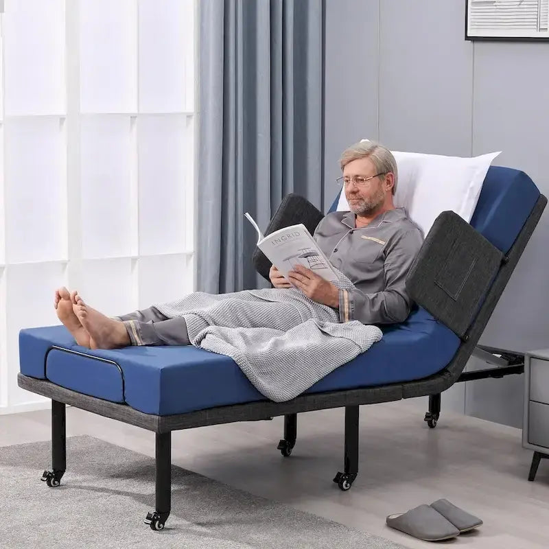 Cama articulada con control remoto inalámbrico, base de cama de hospital con/sin colchón