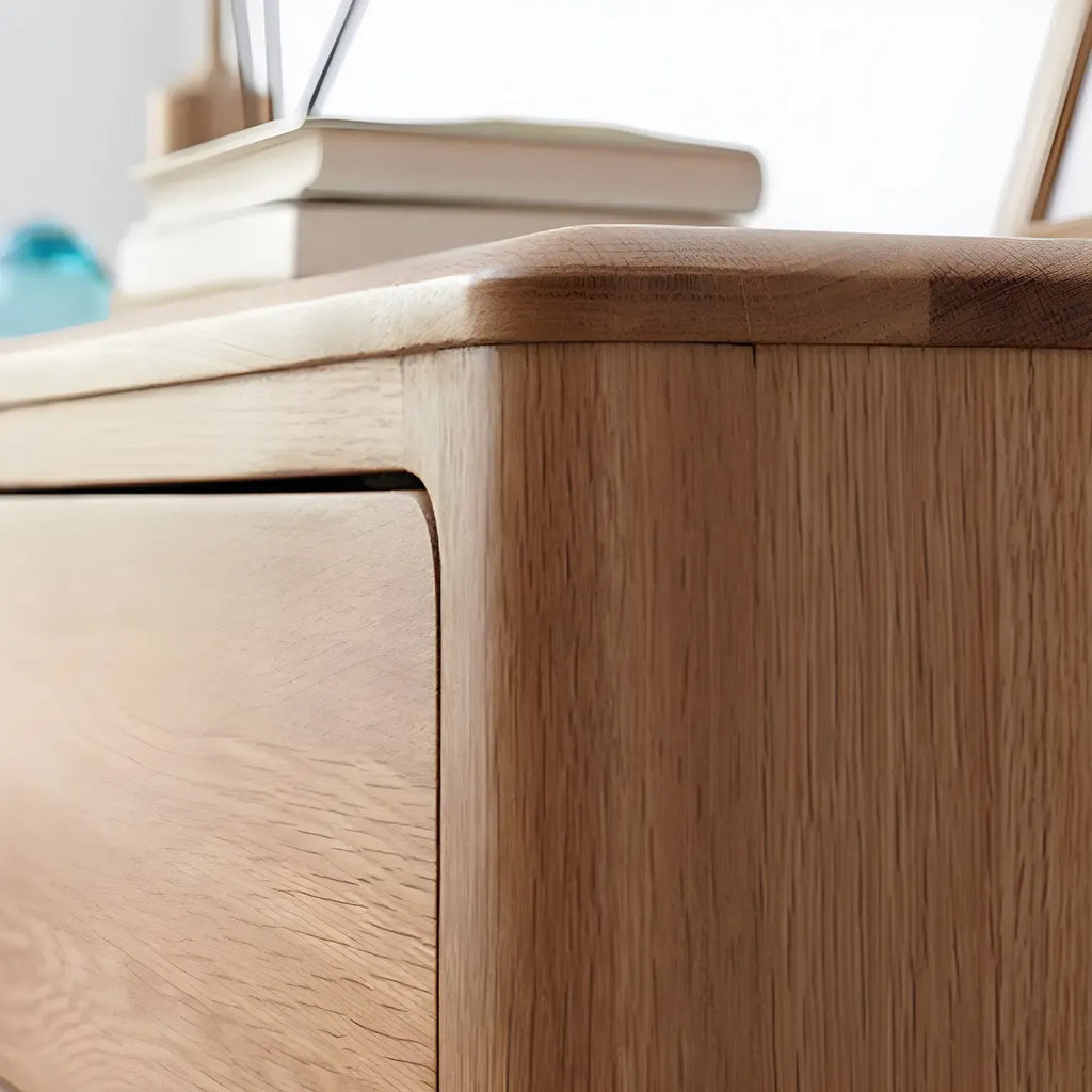 Cómoda doble tradicional de madera de roble natural para dormitorio