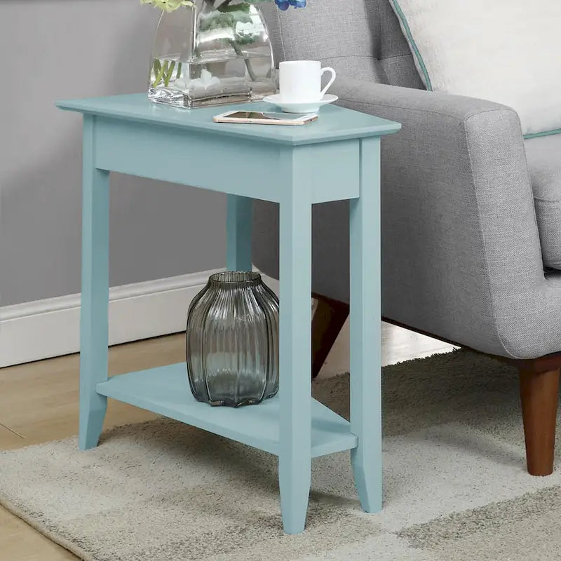 Mesa auxiliar en cuña American Heritage con estante de Convenience Concepts