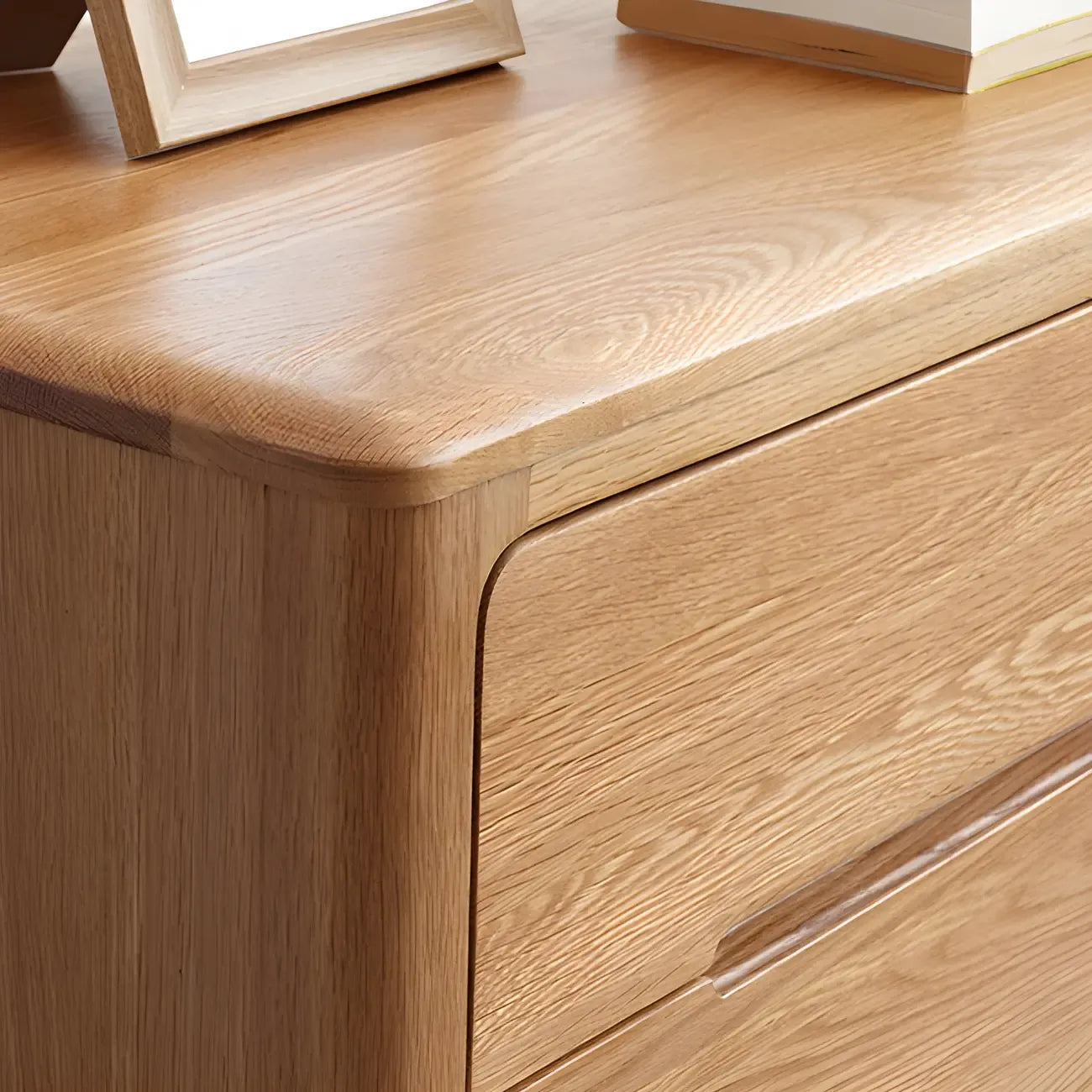Cómoda doble tradicional de madera de roble natural para dormitorio