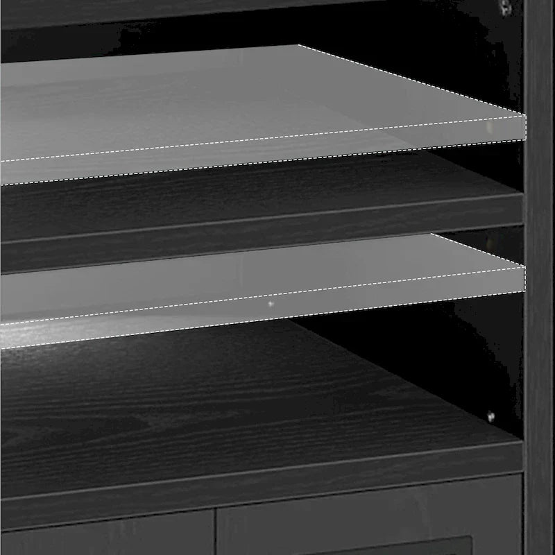 Mueble esquinero para TV estilo rústico, centro de entretenimiento y consola multimedia para televisores de hasta 55 pulgadas con toma de corriente