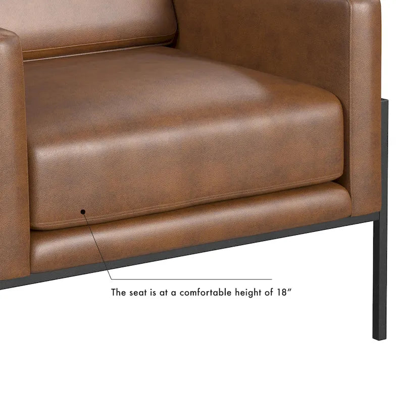 Sillón tapizado moderno HomePop con estructura de metal