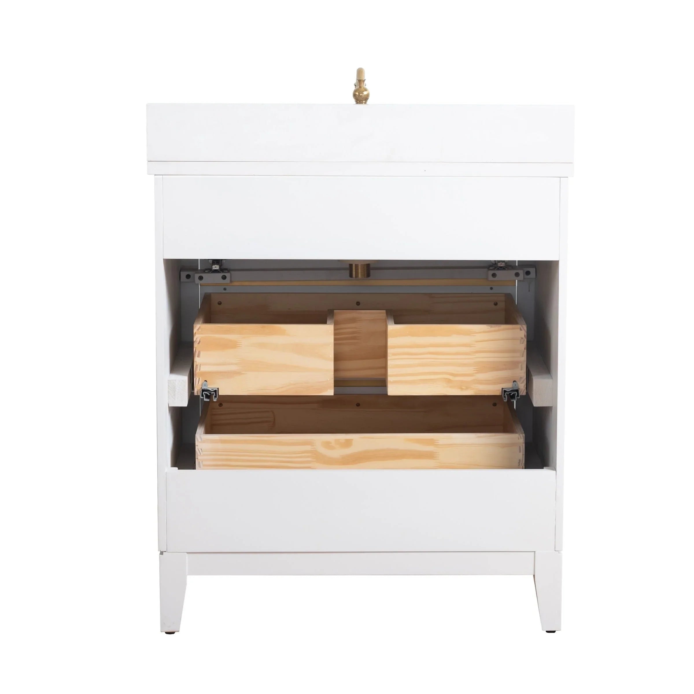Mueble de baño Vanity Art con lavabo de cerámica y encimera de mármol de ingeniería