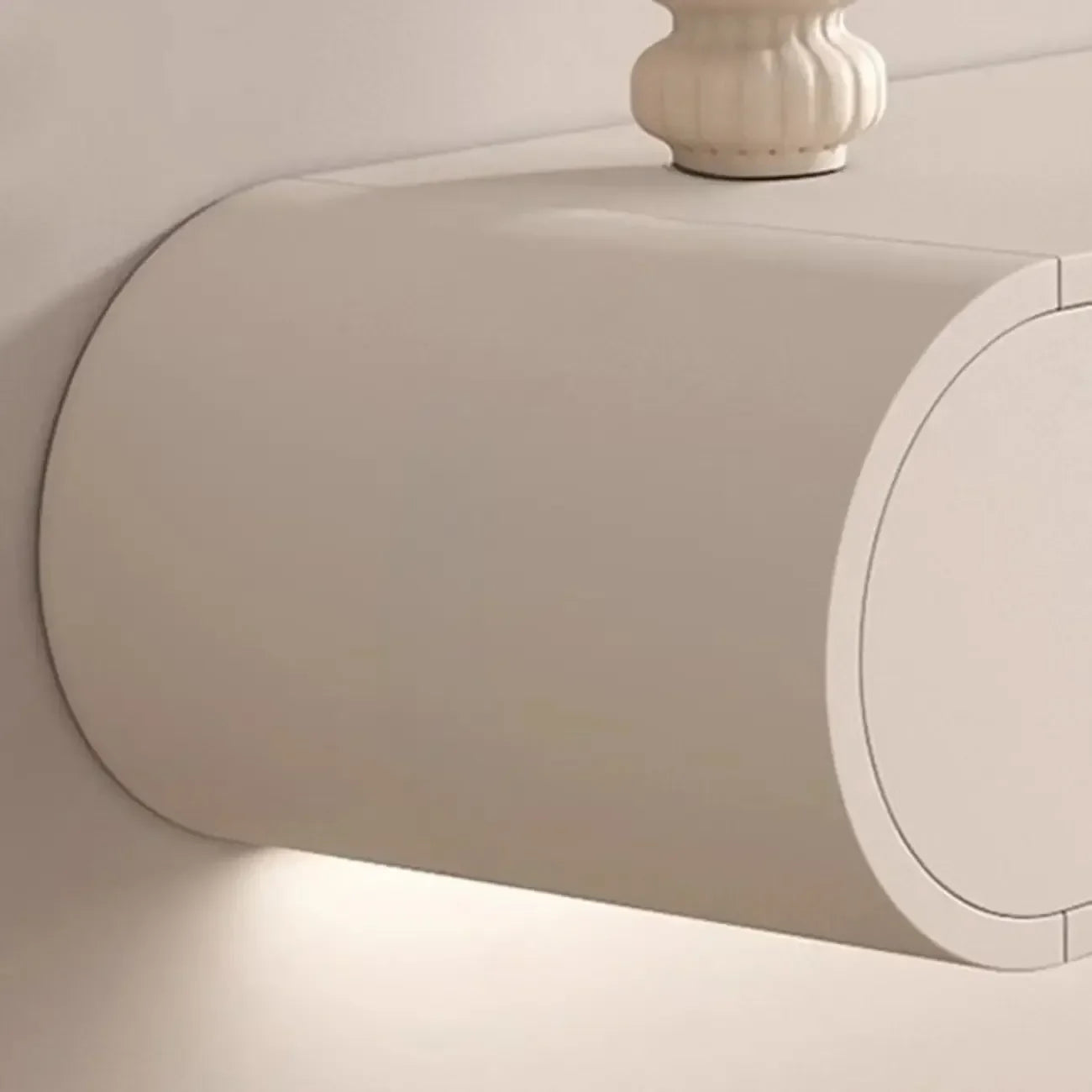 Mueble de TV Flotante de Madera Blanca con Almacenamiento para Sala de Estar