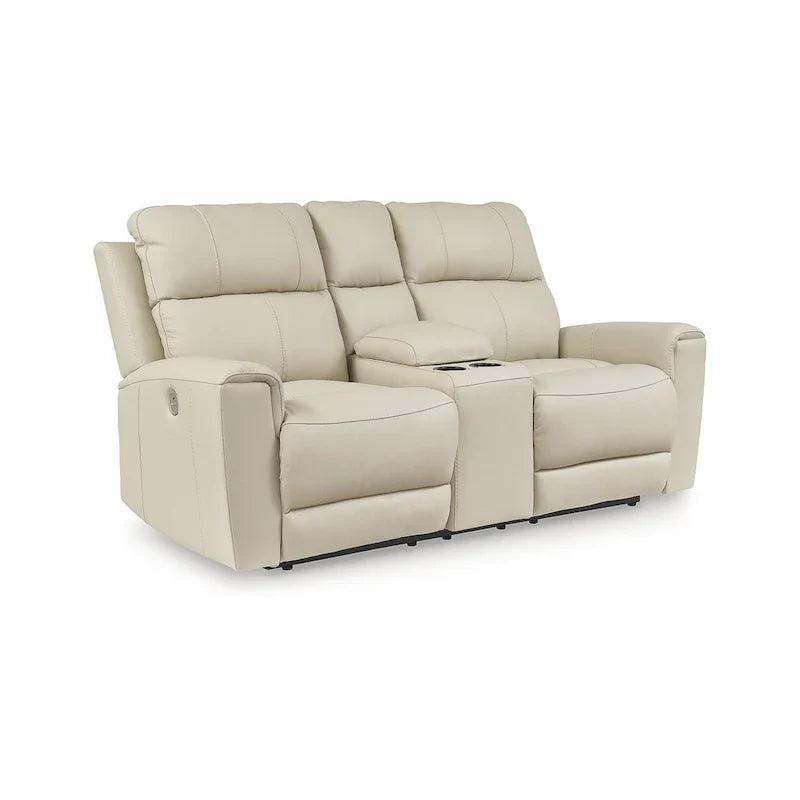 Sofá reclinable eléctrico Dahlmoore Beige Signature Design by Ashley con consola - 76 An. x 42 Prof. x 40 Al.