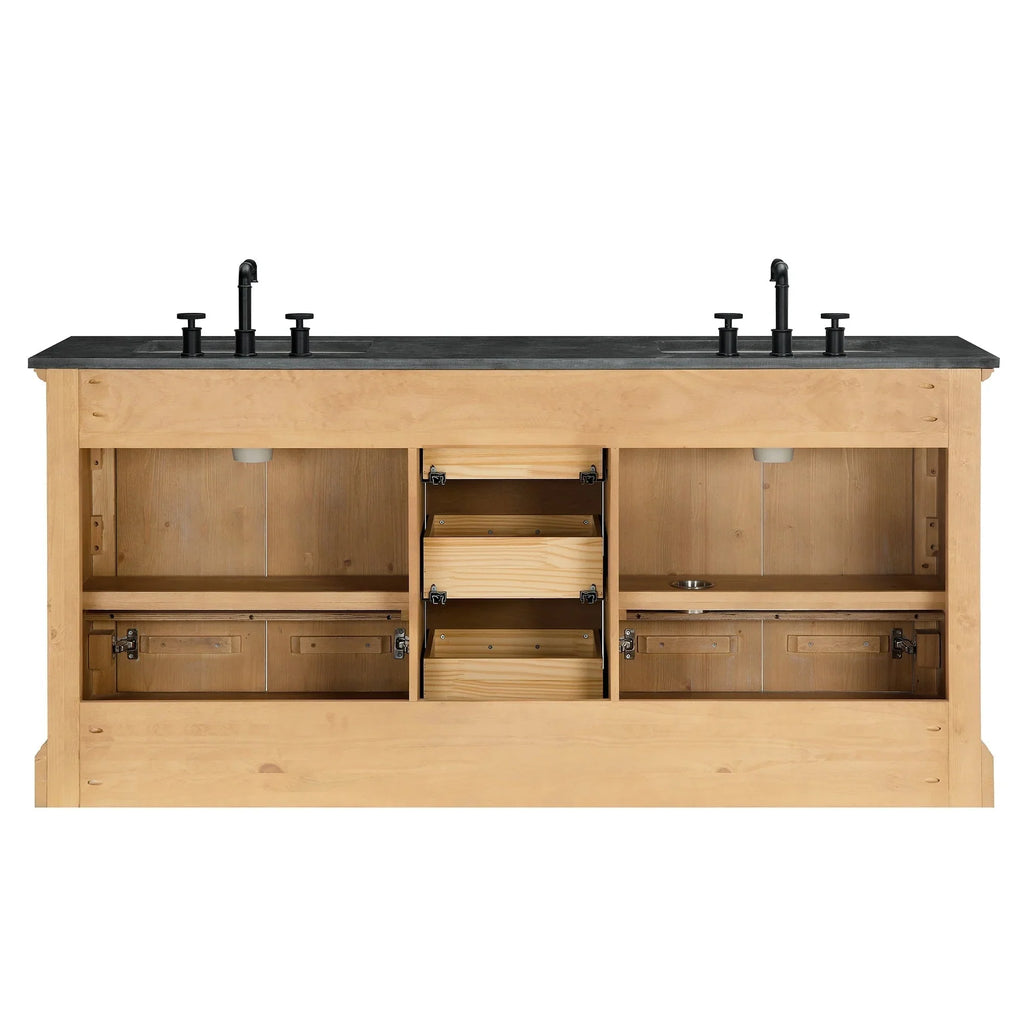 Mueble de baño Hervas con encimera de mármol natural sin espejo