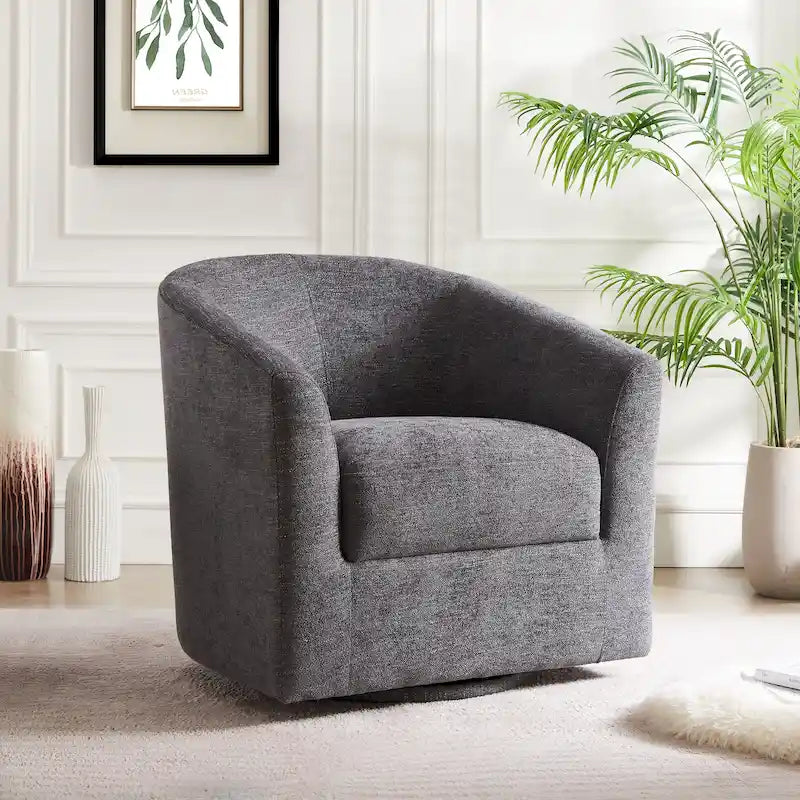 Sillón tapizado moderno Cuenca con base giratoria
