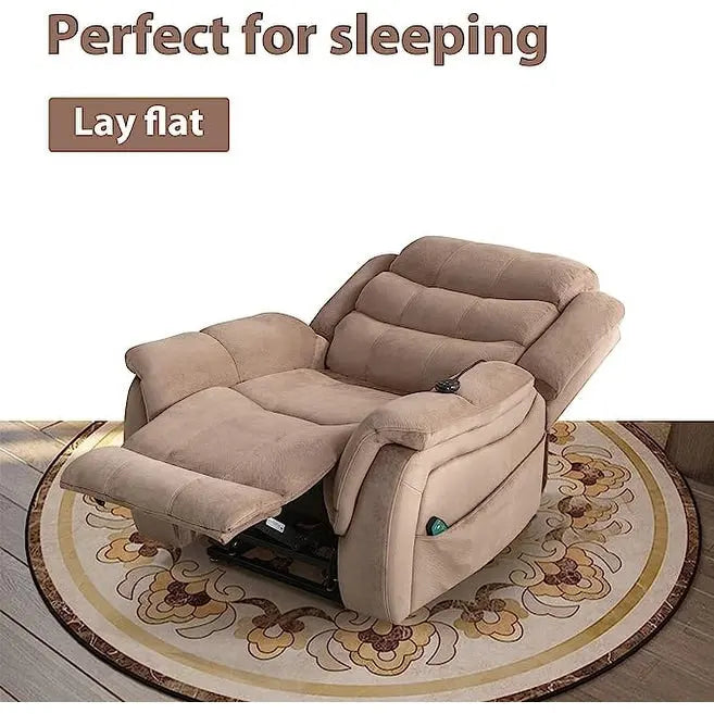 Sillón reclinable plano con función de elevación para personas mayores con masaje y calor