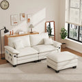 Sofá seccional modular, sofá seccional Cloud cómodo con otomana, sofá cama de asiento profundo para sala de estar