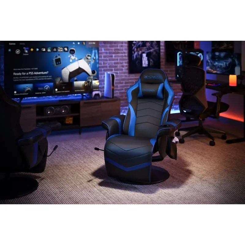Sillón reclinable para videojuegos - Silla de juego reclinable con reposapiés