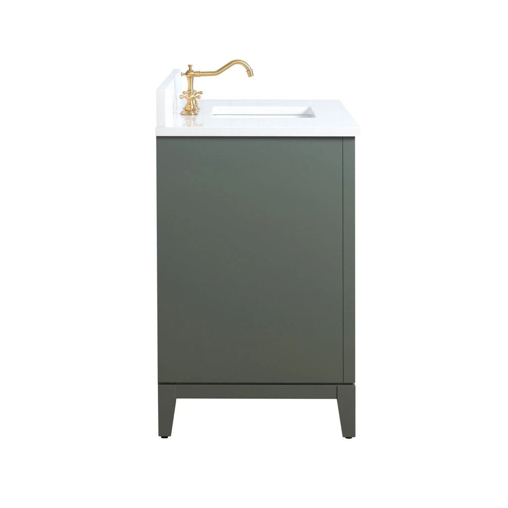 Mueble de baño Vanity Art con lavabo de cerámica y encimera de mármol de ingeniería