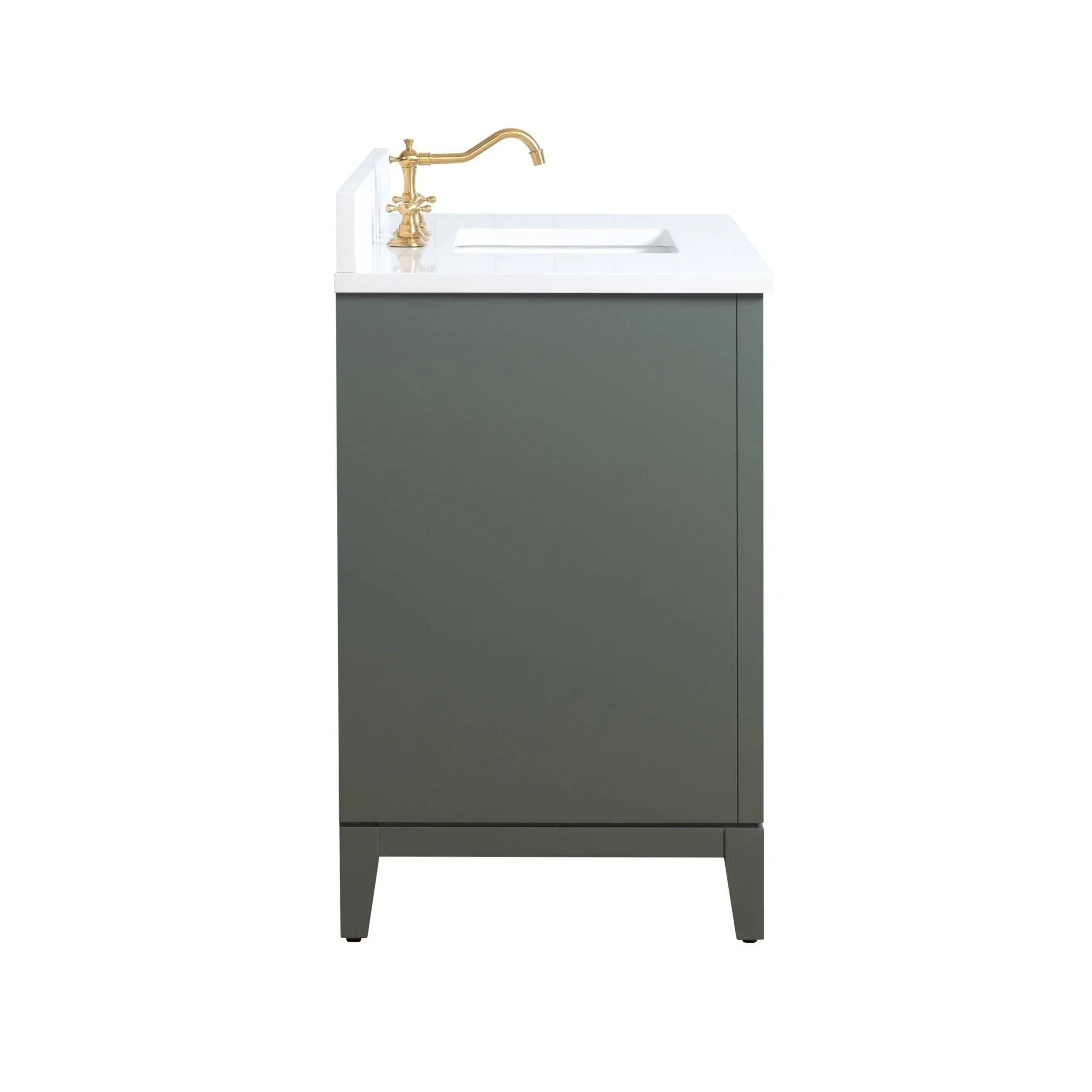 Mueble de baño Vanity Art con lavabo de cerámica y encimera de mármol de ingeniería