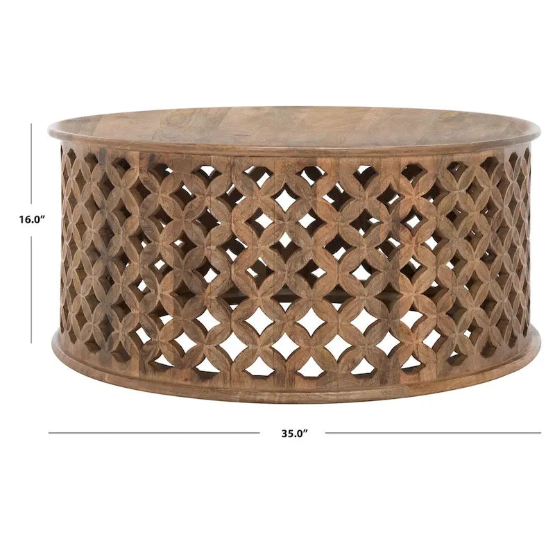 Mesa de centro redonda Antkea de SAFAVIEH - 35 L x 35 An x 16 Al - 35Anx35Fx16Al