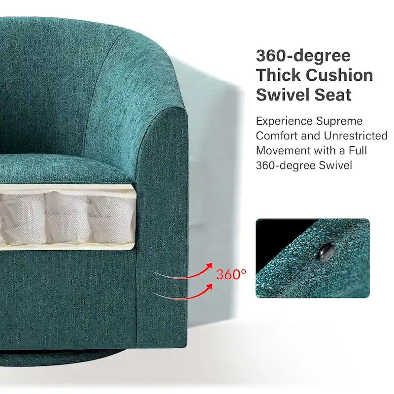 Sillón tapizado moderno Cuenca con base giratoria