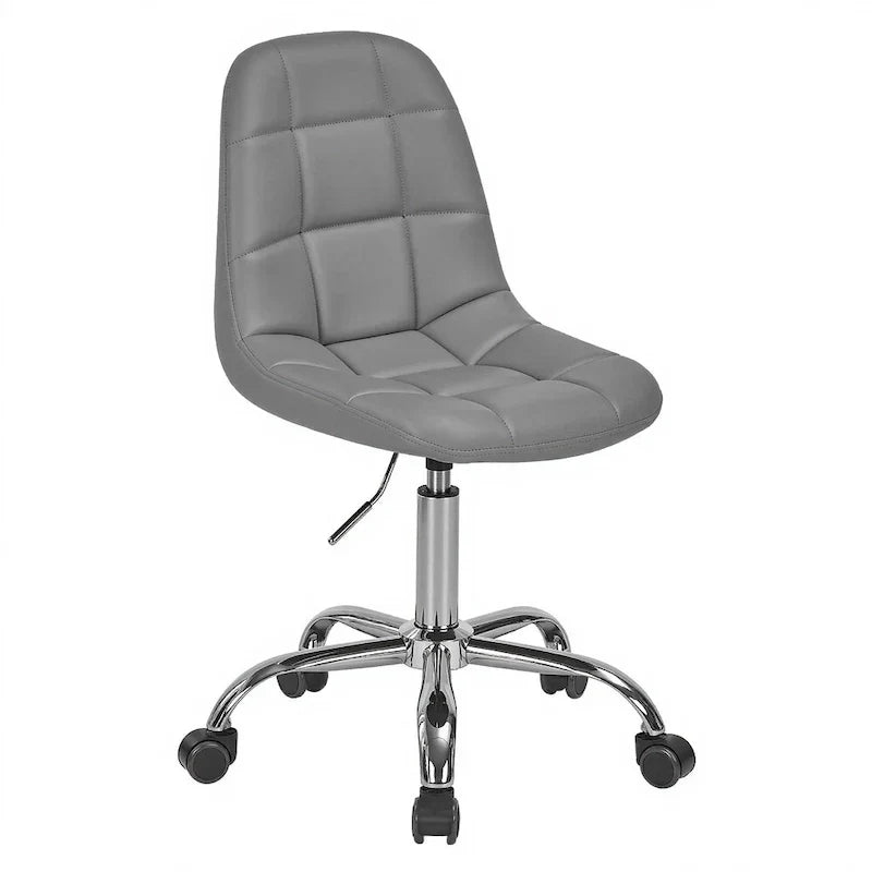 Silla de oficina en casa sin brazos Javlergo, silla de escritorio de computadora con ruedas y altura ajustable